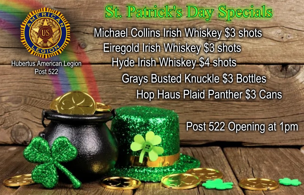 St. Partrick’s Day March 17th