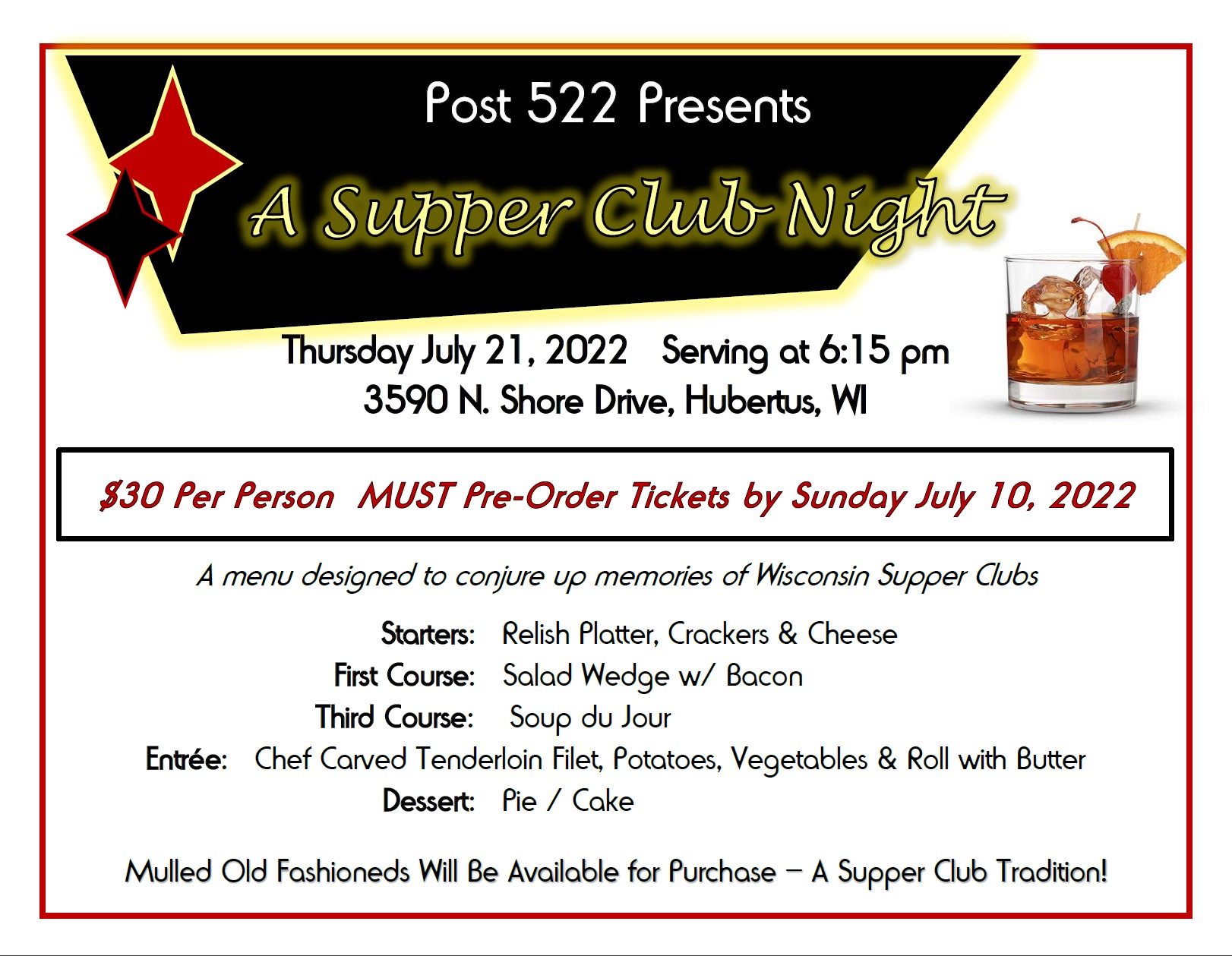 A Supper Club Night July 21st