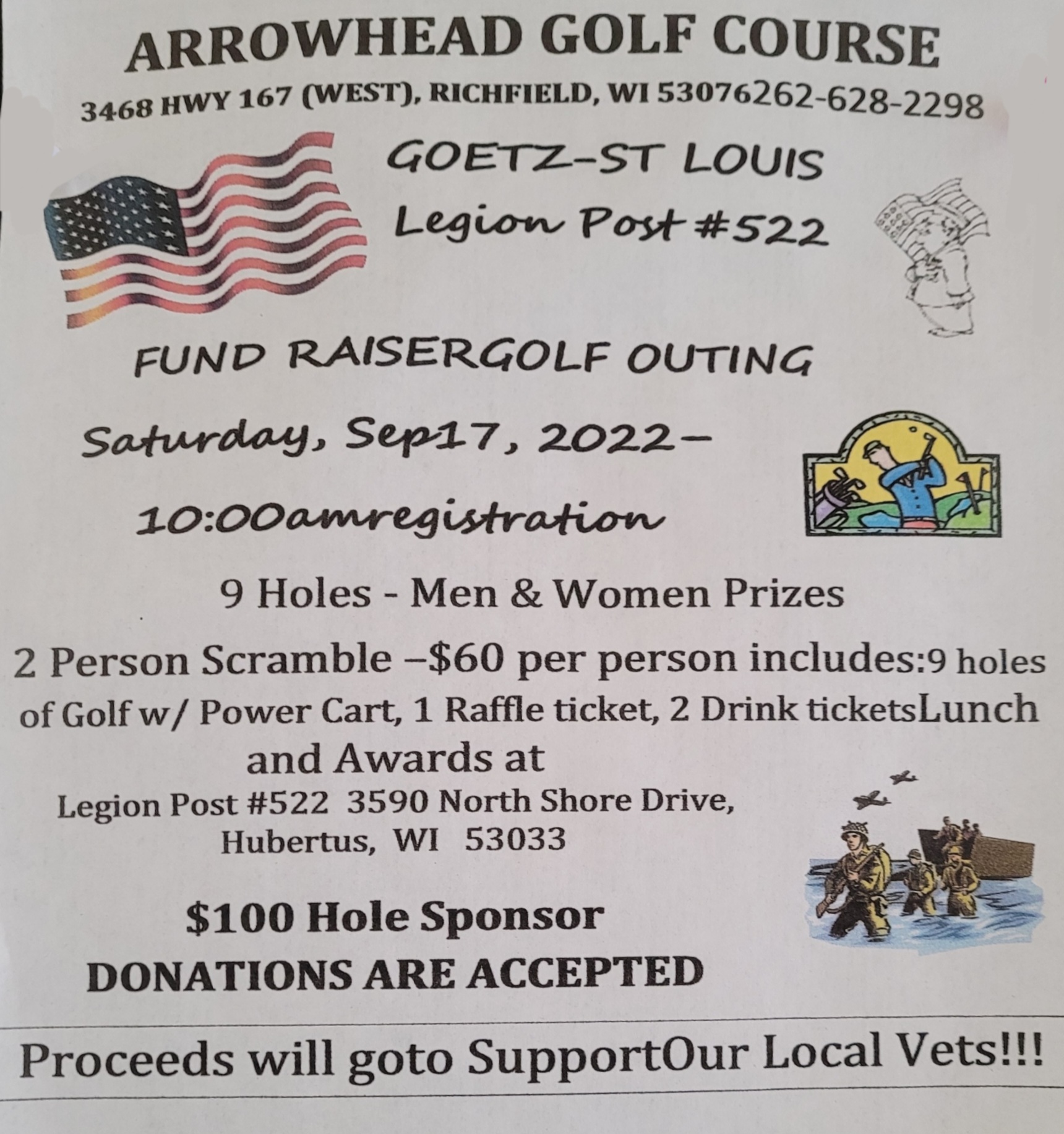 Fall Golf Outing September 17th