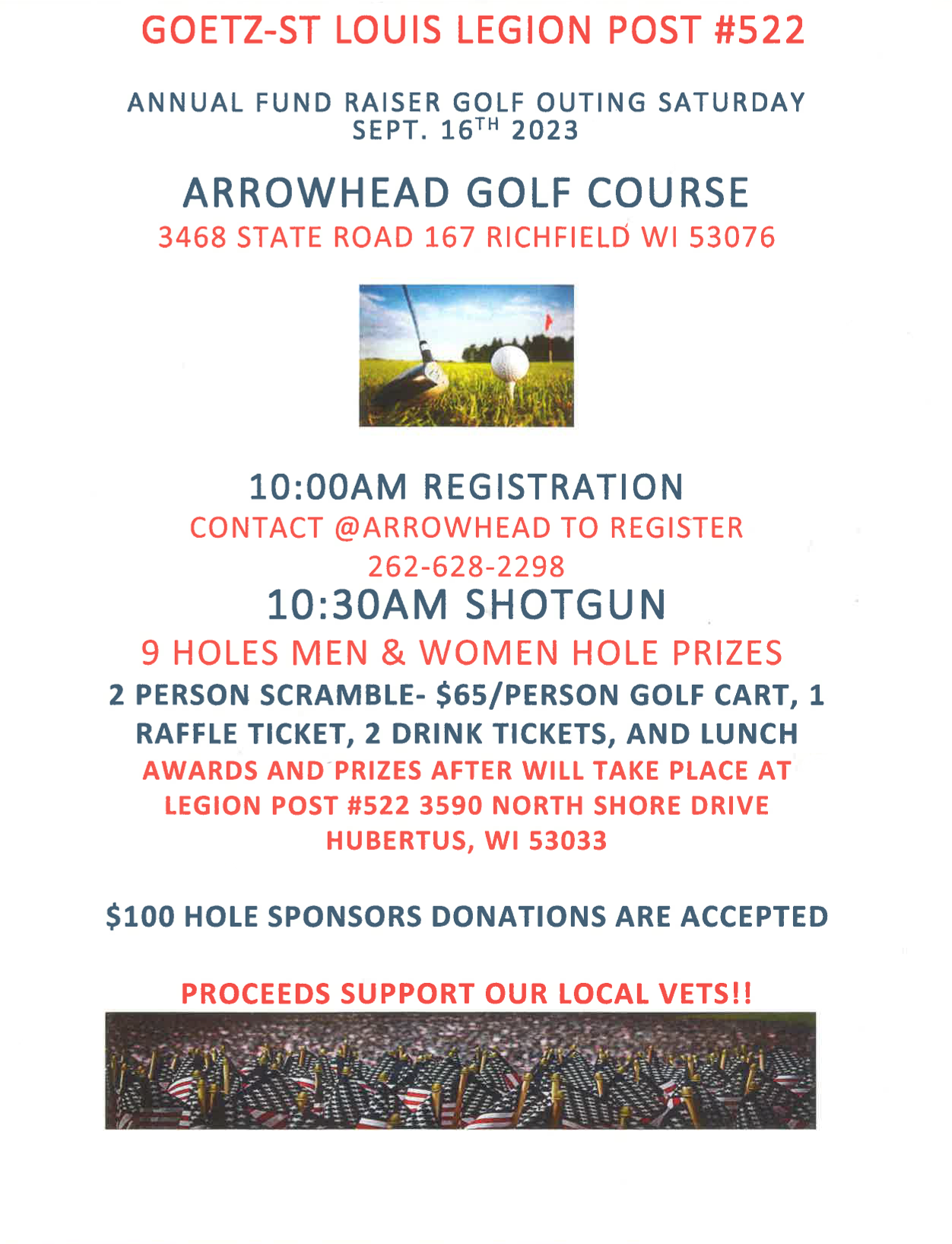 2023 Fall Golf Outing ~ Saturday, September 16th