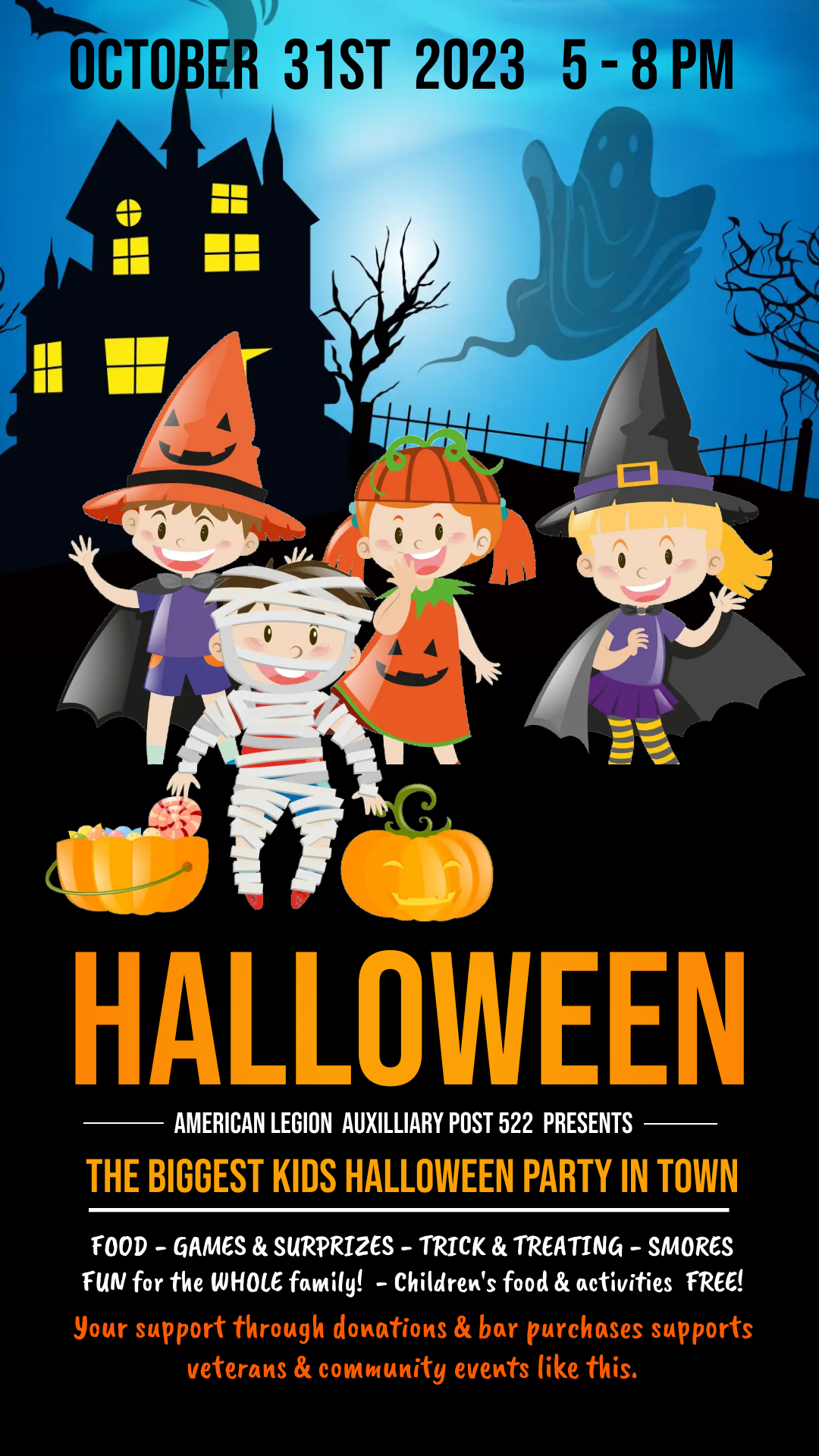 Kids Halloween Party ~ Tuesday, October 31st