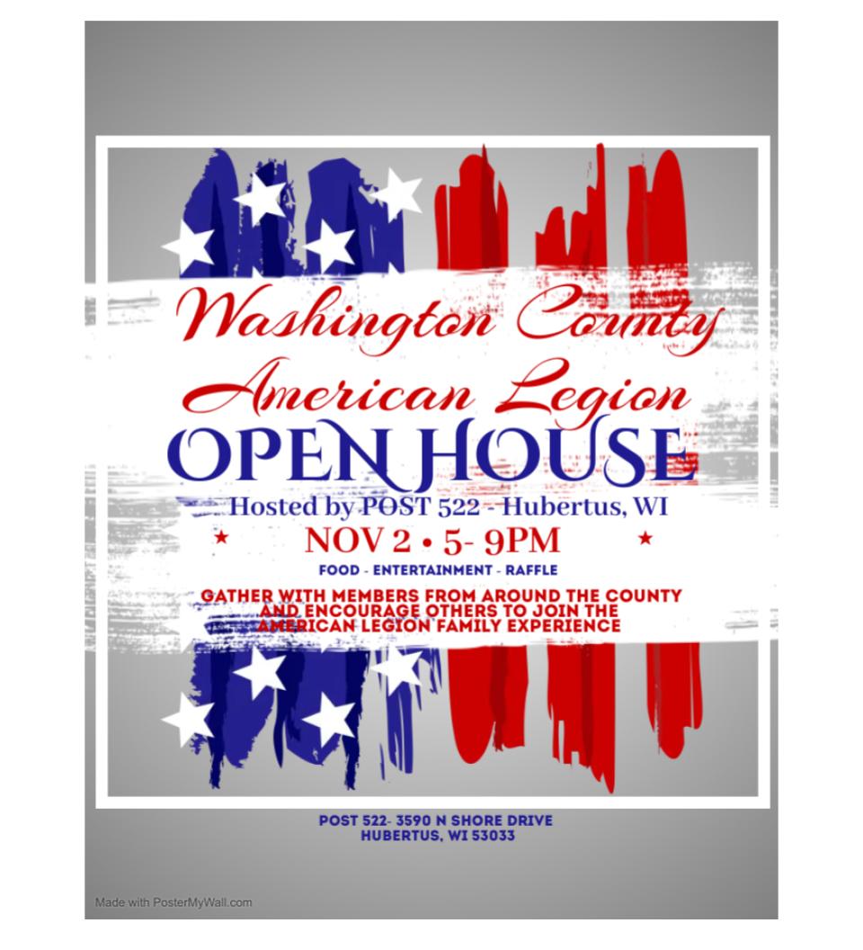 1st Annual American Legion Open House ~ Thursday, November 2nd