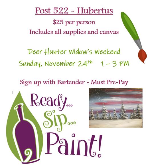 Ready, Sip, Paint ~ Sunday, November 24th