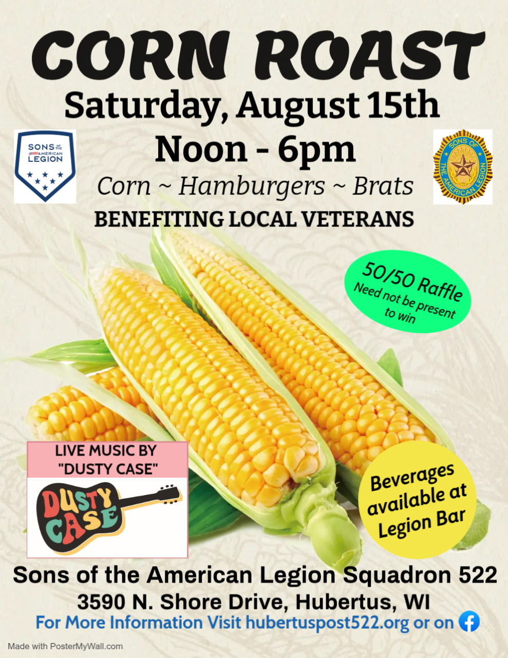 Squardron 522 Annual Corn Roast ~ Saturday, August 15th