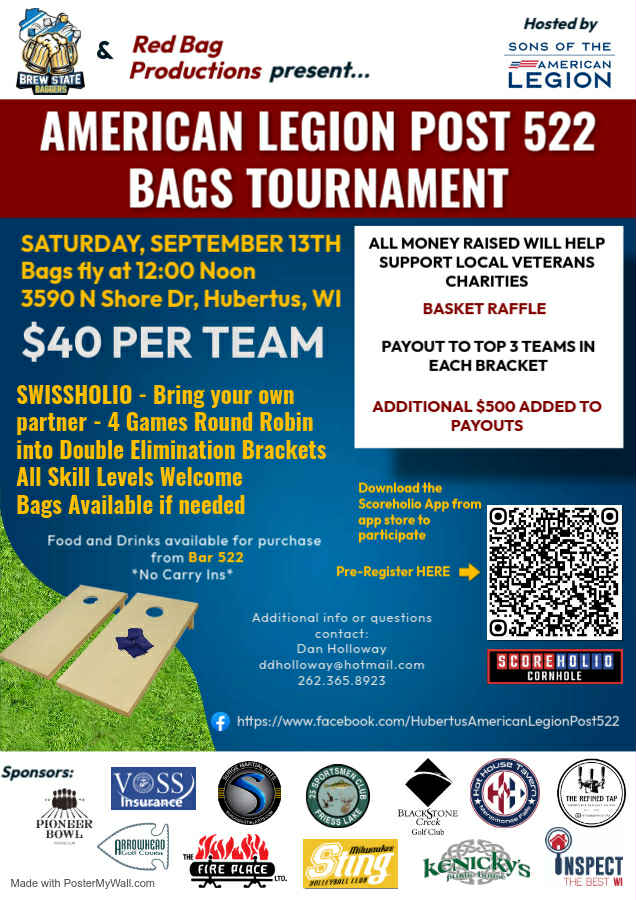 Squadron 522’s Bags Tournament ~ Saturday September 13th