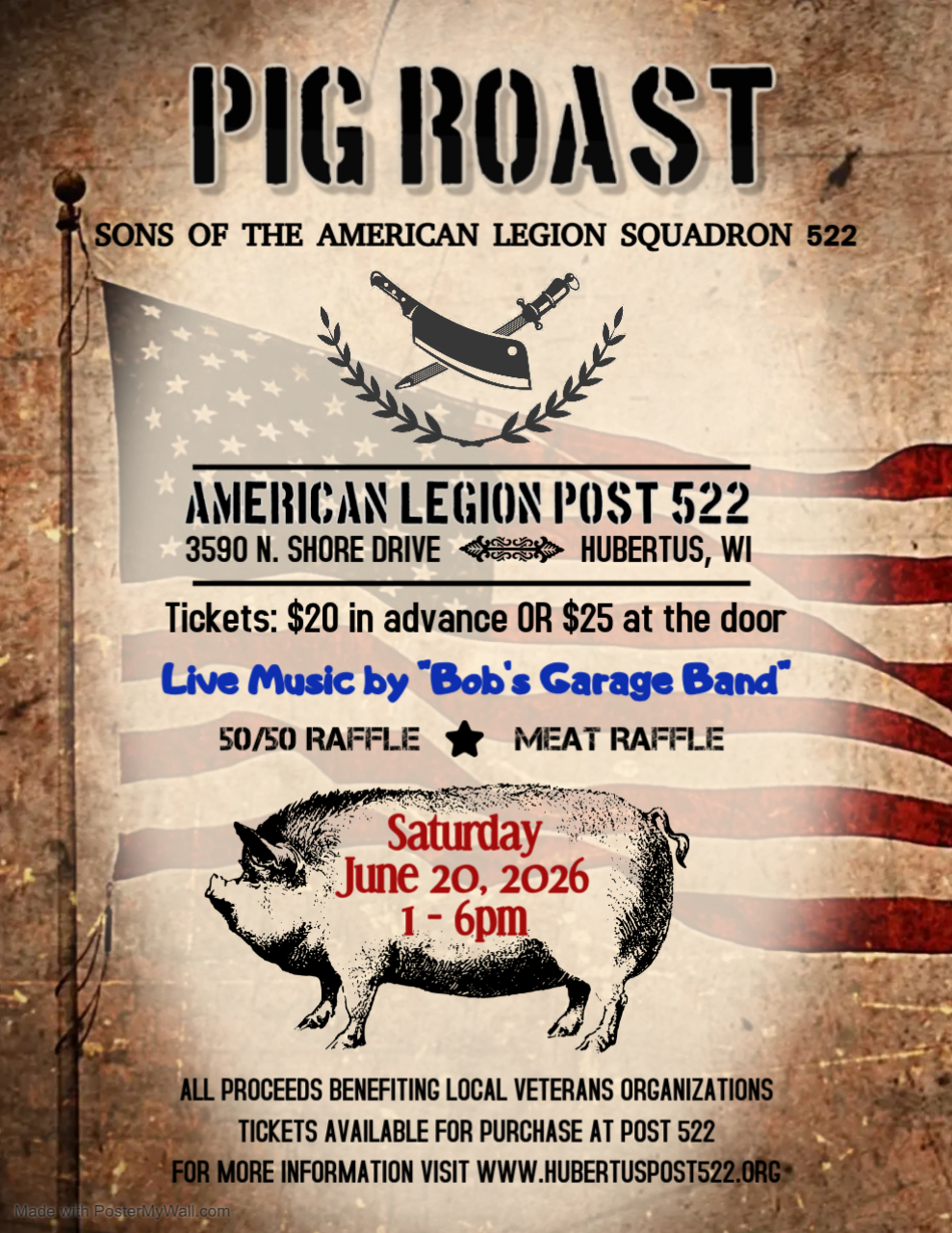 S.A.L. Squadron 522 1st Annual Pig Roast ~ Saturday, June20th